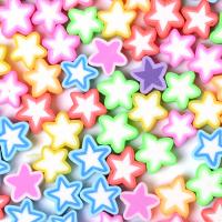 Polymer Clay Beads Star DIY mixed colors 10mm Approx Sold By Bag