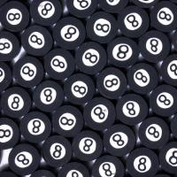 Polymer Ton Perlen , flache Runde, DIY, schwarz, 10mm, ca. 1000PCs/Tasche, verkauft von Tasche