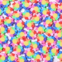 Perles en argile polymère, argile de polymère, fleur, DIY, couleurs mélangées, 10mm, Environ 1000PC/sac, Vendu par sac