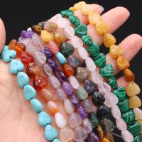 Gemstone Jewelry Beads, Natural Stone, Heart, DIY & different materials for choice, more colors for choice, Sold By Strand
