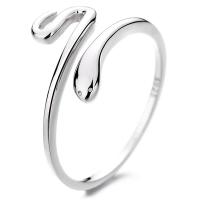 Ezüst ékszer Finger Ring, 925 ezüst, Kígyó, divat ékszerek & a nő, nikkel, ólom és kadmium mentes, 19.6mm, Belső átmérő:Kb 15.7mm, Által értékesített PC