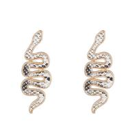 Tibetan Style Stud Earring, Snake, fashion jewelry & different materials for choice & for woman, nickel, lead & cadmium free, 55mm, Sold By Pair