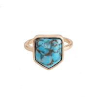 Tibetan Style Finger Ring Setting, with turquoise, fashion jewelry & for woman, nickel, lead & cadmium free, 17mm, Sold By PC