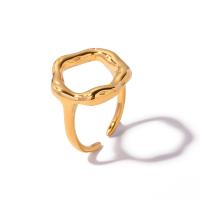 Stainless Steel Finger Ring 304 Stainless Steel 18K gold plated fashion jewelry & Unisex golden Sold By PC