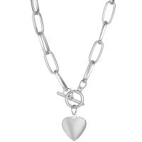 Mode Medaillon Halskette, Eisen, Herz, Modeschmuck & für Frau, frei von Nickel, Blei & Kadmium, 20x23mm, verkauft per ca. 18.5 ZollInch Strang