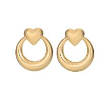 Iron Earring Heart plated fashion jewelry & for woman nickel lead & cadmium free Sold By Pair