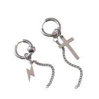 Asymmetric Earrings 304 Stainless Steel fashion jewelry & for man Sold By Pair