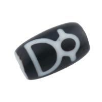 Natural Tibetan Agate Dzi Beads, god of wealth & DIY, 19.50x11.50x11.50mm, Sold By PC