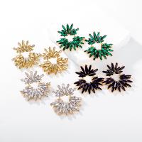 Zinc Alloy Øreringe, med Akryl, mode smykker & Unisex, flere farver til valg, nikkel, bly & cadmium fri, 43x48mm, Solgt af par