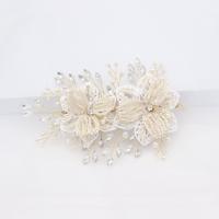 hovedbøjle, Zinc Alloy, med Seedbead & Plastic Pearl, håndlavet, mode smykker & for kvinde, gylden, nikkel, bly & cadmium fri, 150x90mm, Solgt af PC