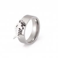 Stainless Steel Finger Ring 304 Stainless Steel Fish Bone Vacuum Ion Plating fashion jewelry & Unisex Sold By PC