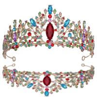Bridal Tiaras, Tibetan Style, plated, for woman & with rhinestone, more colors for choice, 150x57mm, Sold By PC