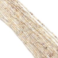 Naturliga sötvattenspärla lösa pärlor, Freshwater Pearl, Något rund, DIY, vit, about:3-4mm, Såld Per Ca 38 cm Strand