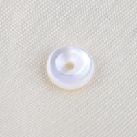 Natural White Shell Perler, Runde, du kan DIY, hvid, 7.90x2.40mm, Hole:Ca. 1.4mm, Solgt af PC