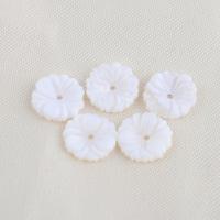Natural White Shell gyöngyök, Virág, DIY, fehér, 10.20x2mm, Által értékesített PC