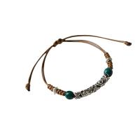 Bracelet en alliage de zinc, avec porcelaine & corde de cire, Placage, pour femme, plus de couleurs à choisir, 14-20CM, Vendu par PC