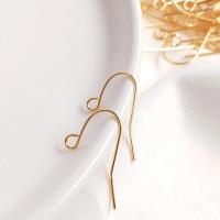 Brass Hook Earwire, real gold plated, DIY & different styles for choice, gold, Sold By PC