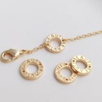 Brass Jewelry Connector real gold plated DIY gold 9mm Sold By PC