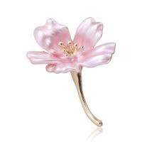 Zinc Alloy Brooches Flower plated for woman & enamel Sold By PC