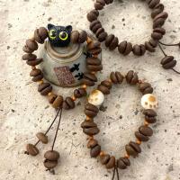 Fashion Bracelet & Bangle Jewelry, Coffee Bean, with Bodhi Wood Beads & Elastic Thread & Tibetan Agate & Resin, handmade, different styles for choice & for woman, coffee color, Length:Approx 18 cm, Sold By PC