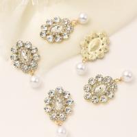 Hair Accessories DIY Findings Zinc Alloy with Plastic Pearl multifunctional & with rhinestone nickel lead & cadmium free Sold By PC