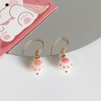 Brass Drop Earring with Resin fashion jewelry nickel lead & cadmium free Sold By Pair