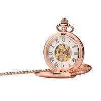 Zinc Alloy Pocket Watch with Plastic Round plated vintage & Unisex & stem-winder Length Approx 14.8 Inch Sold By PC