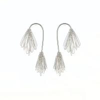 Tibetan Style Drop Earring, plated, fashion jewelry & for woman, more colors for choice, 20x80mm, Sold By Pair