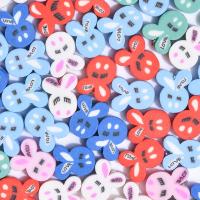 Polimero-Clay-Beads, argilla polimero, Coniglio, DIY, colori misti, 10mm, Appross. 1000PC/borsa, Venduto da borsa