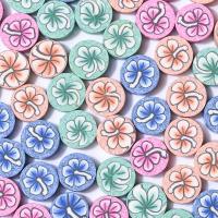Polymer Ton Perlen , flache Runde, DIY, gemischte Farben, 10mm, ca. 1000PCs/Tasche, verkauft von Tasche