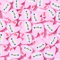 Polymer Clay Beads, Rabbit, DIY, pink, 10mm, Approx 1000PCs/Bag, Sold By Bag