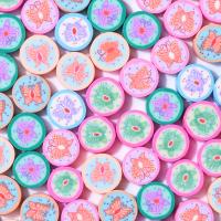 Polymer Clay Beads, Flat Round, DIY, mixed colors, 10mm, Approx 1000PCs/Bag, Sold By Bag