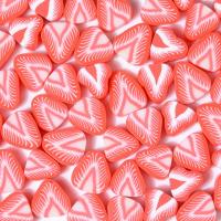 Polymerové hliněné mušlí, Polymer Clay, Jahoda, DIY, červený, 10mm, Cca 1000PC/Bag, Prodáno By Bag
