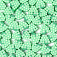 Perles en argile polymère, argile de polymère, raisin, DIY, vert, 10mm, Environ 1000PC/sac, Vendu par sac