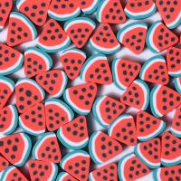 Polymer Clay Beads, Watermelon, DIY, red, 10mm, Approx 1000PCs/Bag, Sold By Bag