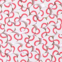 Polymer Ton Perlen , flache Runde, DIY, weiß, 10mm, ca. 1000PCs/Tasche, verkauft von Tasche