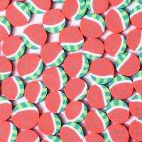 Polymer Clay Beads, Flat Round, DIY, red, 10mm, Approx 1000PCs/Bag, Sold By Bag