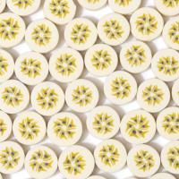 Polymer Clay Beads, Flat Round, DIY, yellow, 10mm, Approx 1000PCs/Bag, Sold By Bag