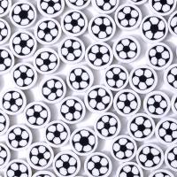 Polymer Ton Perlen , flache Runde, DIY, weiß und schwarz, 10mm, ca. 1000PCs/Tasche, verkauft von Tasche