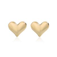 925 Sterling Silver Stud Earrings, Heart, plated, fashion jewelry & for woman, more colors for choice, nickel, lead & cadmium free, 7x6mm, Sold By Pair
