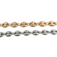 Bijoux bracelet en acier inoxydable, Acier inoxydable 304, bijoux de mode & unisexe, plus de couleurs à choisir, 8.50x5.50mm, Vendu par Environ 8.86 pouce brin