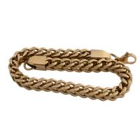 Stainless Steel Jewelry Bracelet 304 Stainless Steel fashion jewelry & Unisex golden Sold Per Approx 9.45 Inch Strand