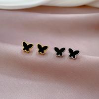 Titan Stahl Ohrring, Titanstahl, mit Achat, Schmetterling, Modeschmuck & für Frau, keine, 10x8mm, verkauft von Paar