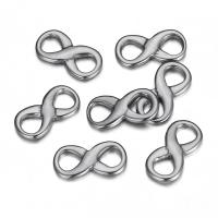 Stainless Steel Jewelry Clasp, 304 Stainless Steel, Number 8, DIY, 7x15mm, 10PCs/Bag, Sold By Bag