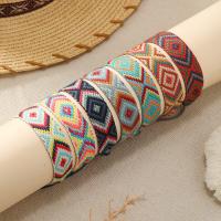 Chain Woven Bracelets, Polyester Cord, 7 pieces & Bohemian style & adjustable, mixed colors, Length:Approx 18-26 cm, Sold By PC