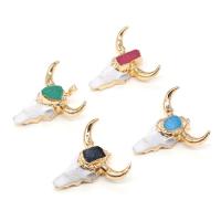 Gemstone Pendants Jewelry Zinc Alloy with Gemstone Animal gold color plated DIY nickel lead & cadmium free Sold By PC