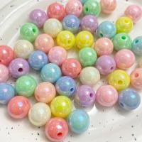 Plated Acrylic Beads, Round, DIY, more colors for choice, Sold By Bag