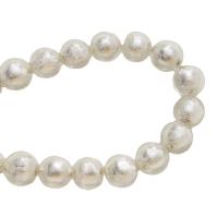 Perles murano faites à la main , chalumeau, Rond, DIY, blanc, 14mm, Vendu par PC