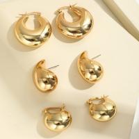 Zinklegierung Ohrringe, drei Stücke & Modeschmuck & verschiedene Stile für Wahl & für Frau, Goldfarbe, frei von Nickel, Blei & Kadmium, verkauft von setzen
