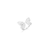 Cеребряное кольцо, Серебро 925 пробы, бабочка, Другое покрытие, Женский, платиновый цвет, размер:7, продается PC